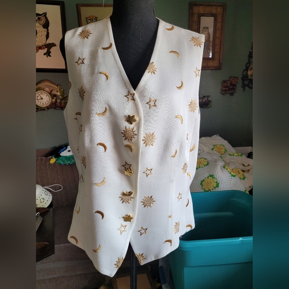 high point Jackets & Blazers - Vintage High Point Celestial Button Vest